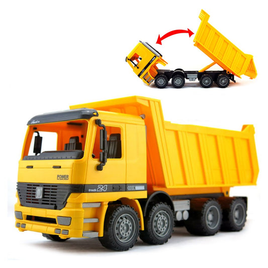 heya 15" Oversized Friction Dump Truck Construction Vehicle Toy for Kids