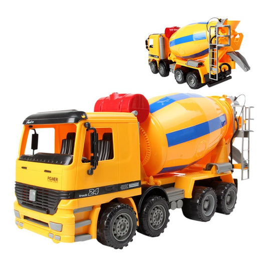 heya 14" Oversized Friction Cement Mixer Truck Construction Vehicle Toy for Kids