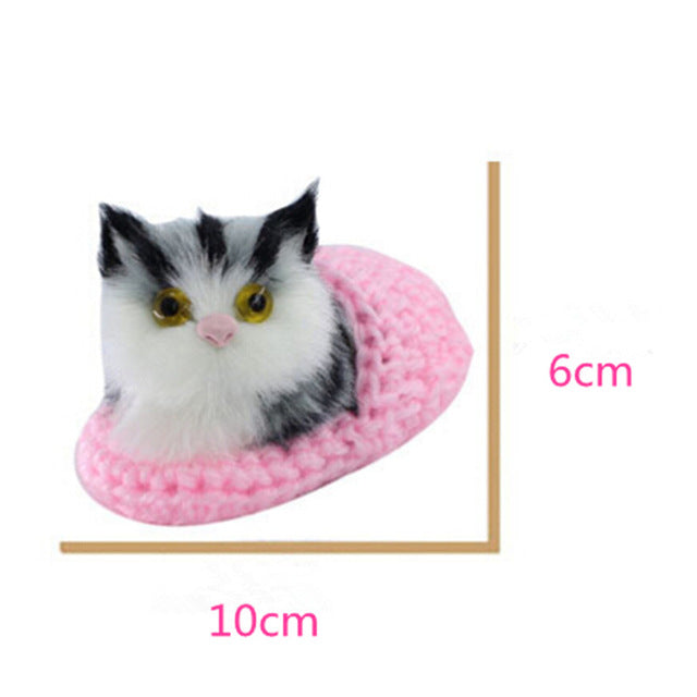 heya 10cm baby boy girls toys Super Cute Simulation Sounding Shoe Kittens Cats Plush Toys decoration Kids Appease Doll birthday gift