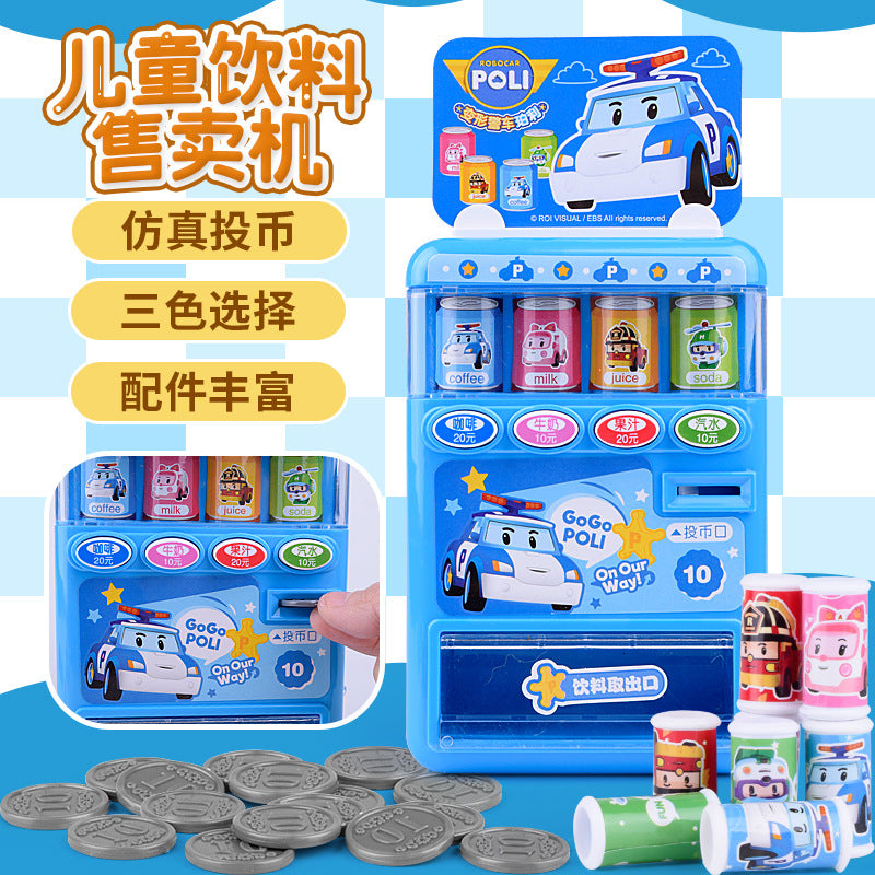 Creative poli simulation beverage machine vending machine cash register toy children's vending machine household toy