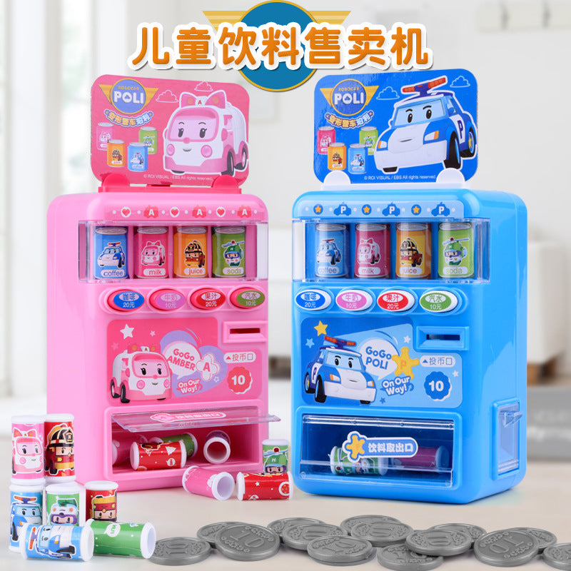 Creative poli simulation beverage machine vending machine cash register toy children's vending machine household toy