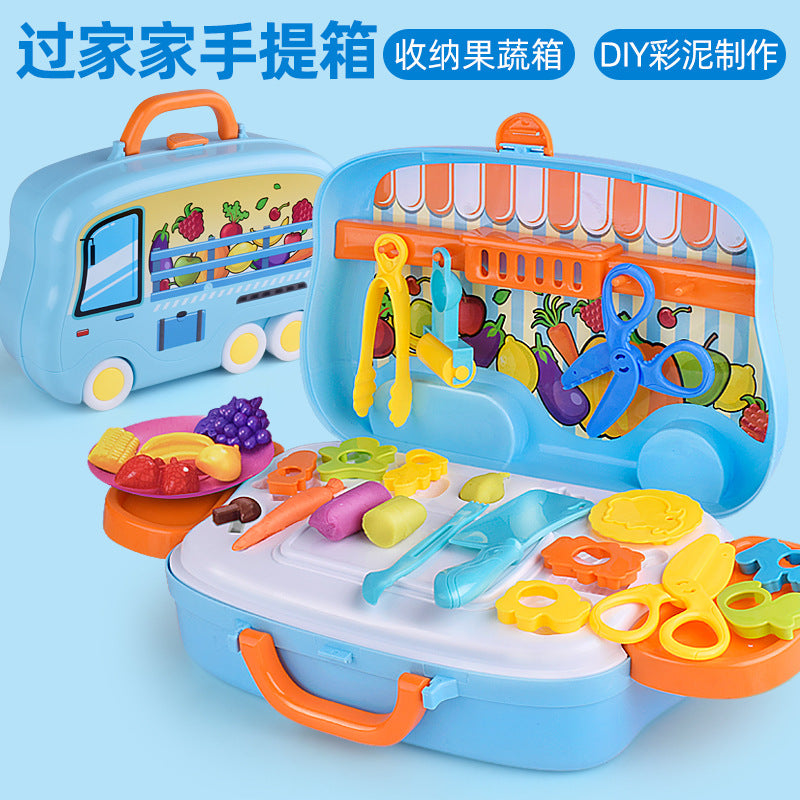 Children's mud color noodle machine hand mud light clay mold tool set rubber mud DIY toys