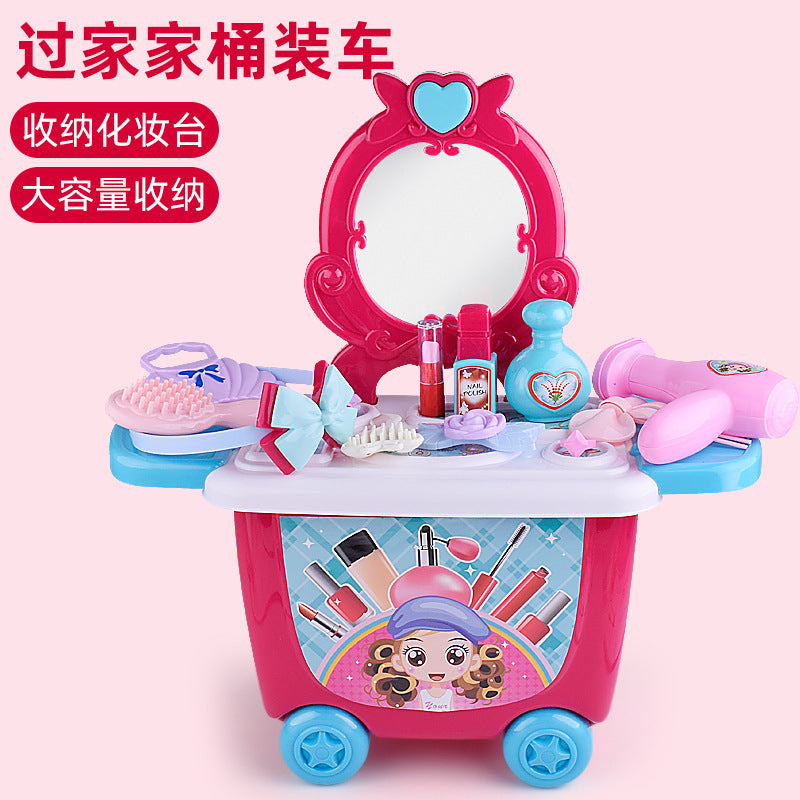 Children's house, girls' dressing table, toys, hospital stethoscope, doctor's suitcase, kitchen toys