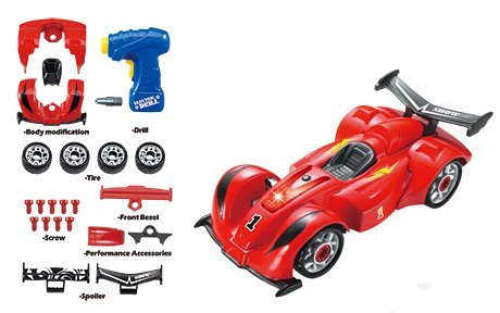 Kids Take Apart Toys | Build Your Own Formula Race Car Toy Vehicle Construction Playset | Realistic Sounds & Lights with Tools and Power Drill  (Formula)