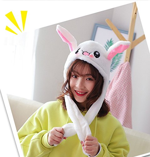Rabbit Ears Move Plush Hat Gloves Scarf with Airbag Costume Cosplay
