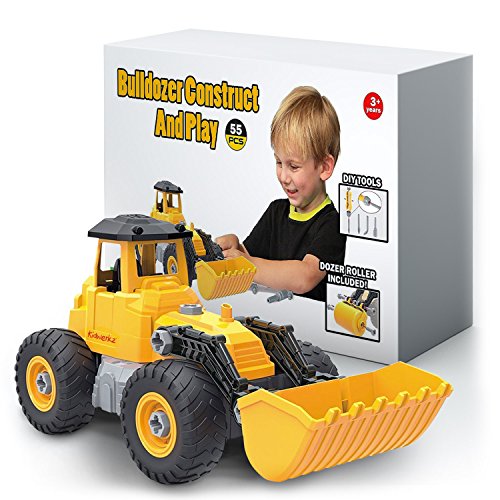 Kidwerkz Bulldozer Toy, Take Apart Toys Fun, Gift for 4 year old boy,