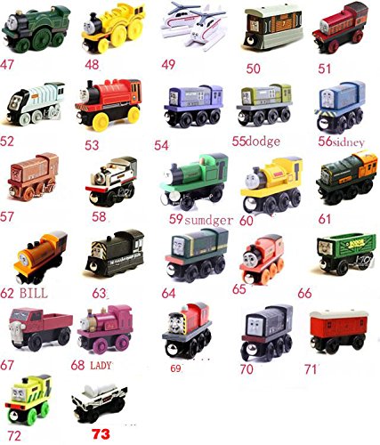 5pcs/lot Wooden Magnetic Thomas Circus Train Donald Lady Gordon and Friends Lorry Track Railway Vehicles Diecast Toy Multiple types, random delivery