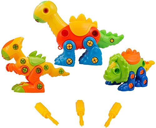 Dinosaur Toys Take Apart Toys Dinosaur for Kids Toddlers Boys and Girls - Set of 3 Toy Dinosaurs