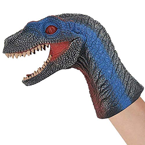Dinosaur Hand Puppet for Kids, Large Soft Dino Hand Puppets Rubber Realistic Tyrannosaurus Rex