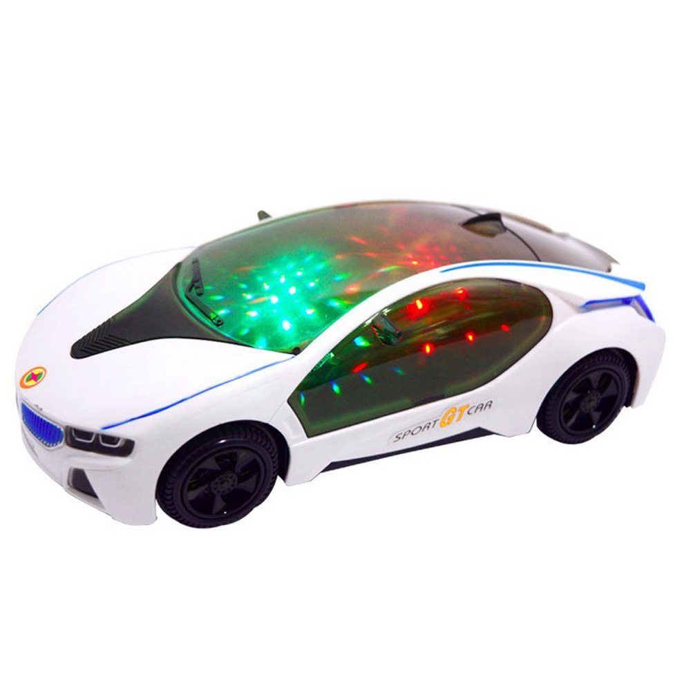 Popular 3D Light Model Car Electric Car Toy,High Quatily Automatic Steering Music toys Cars for Baby Best Gift