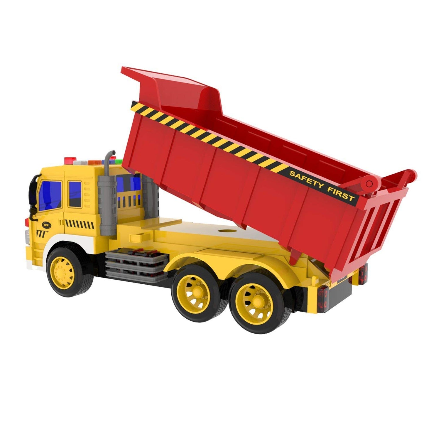 Dump Truck Toy Friction Powered Construction Toy Trucks with Sounds and Lights for Kids Gifts（ Batteries Included ）