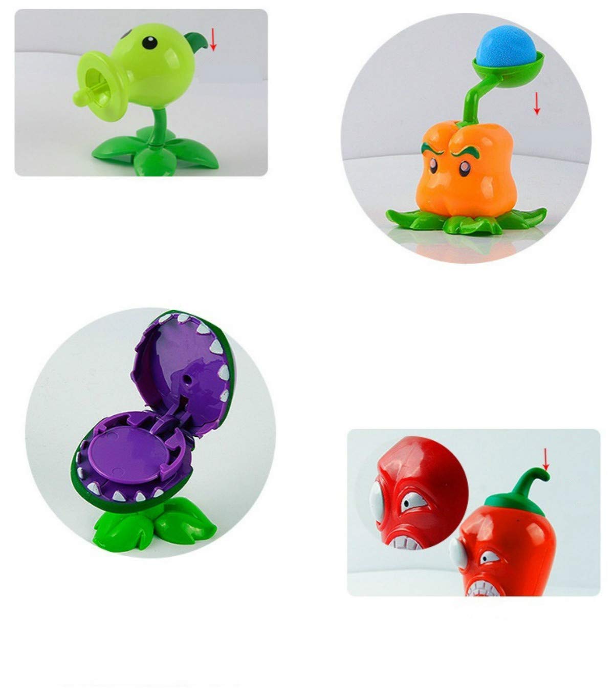 heya 2018 New Toys Popular Games PVZ Plants Vs Zombies Peashooter Plastic Action Figures Model Toys Mini Plants Vs. Zombies Toys
