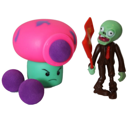 Party PVZ Plant Puff-shroom Mushroom Ball Popper Zombie Action Figure Toy