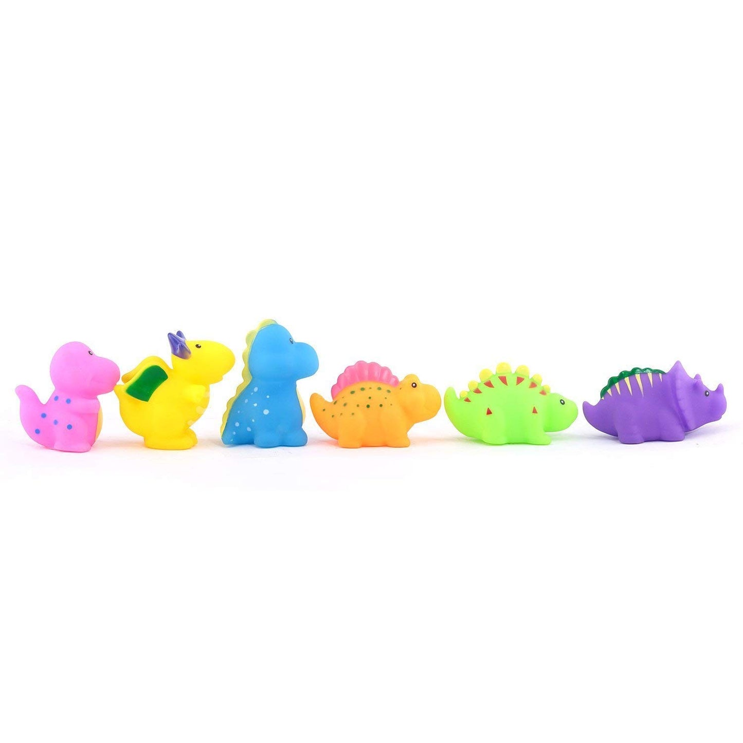 Bath Toys, 6-Pack Little Dinosaur Squirts Fun Bath Toys for Kids, Assorted Colors