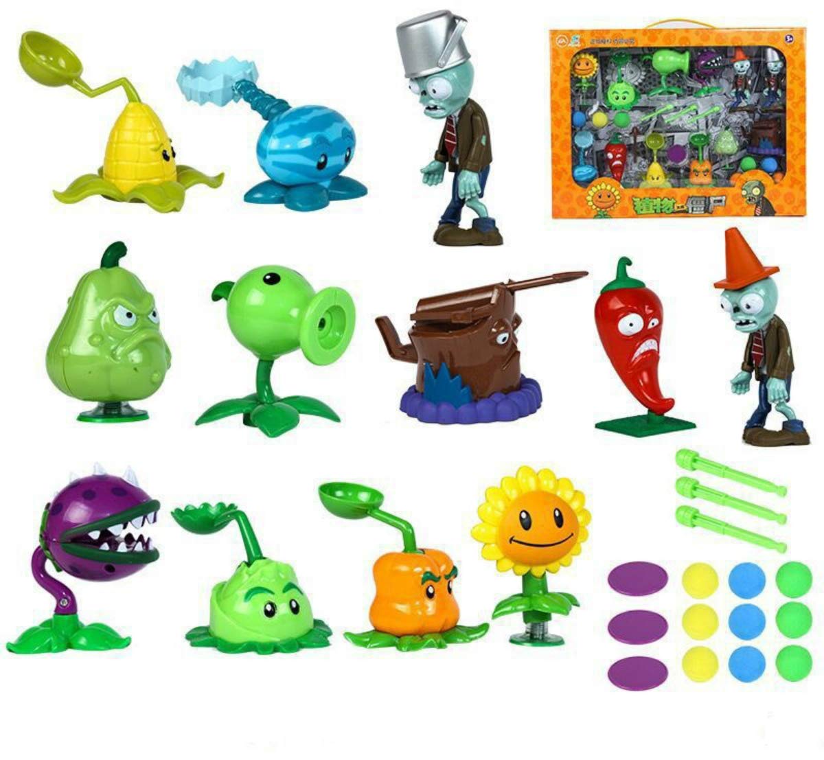 heya 2018 New Toys Popular Games PVZ Plants Vs Zombies Peashooter Plastic Action Figures Model Toys Mini Plants Vs. Zombies Toys
