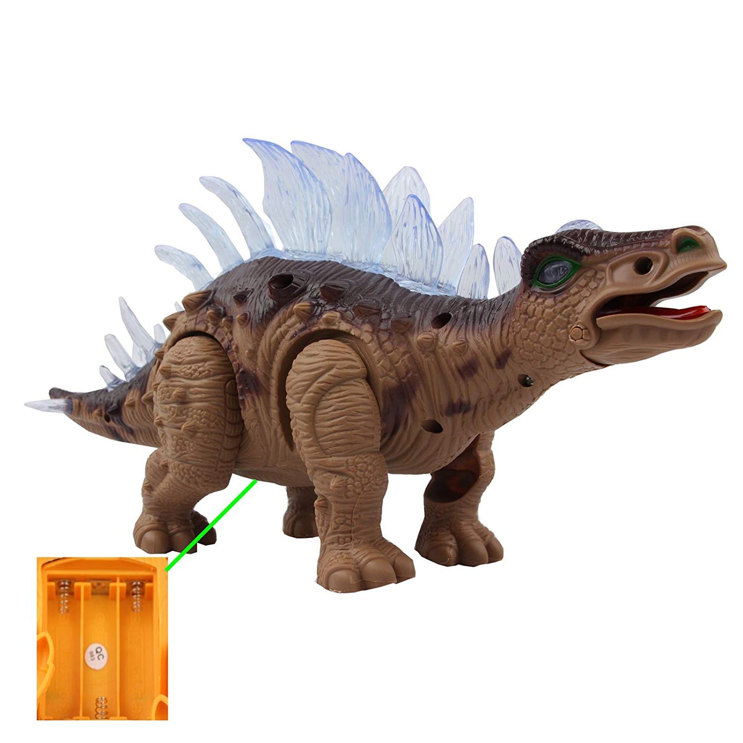 Electronic Toys Brown Walking Stegosaurus Dinosaur