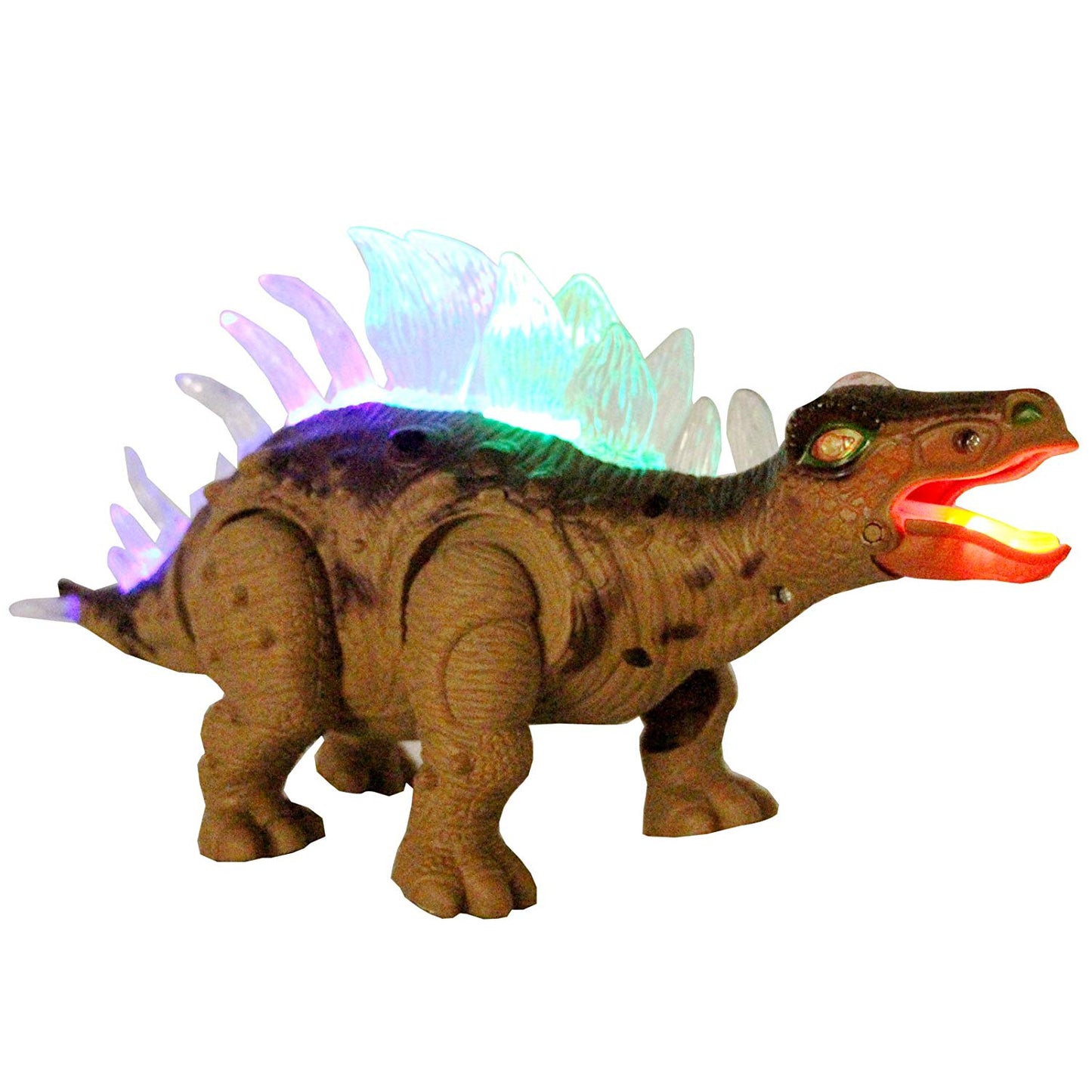 Electronic Toys Brown Walking Stegosaurus Dinosaur