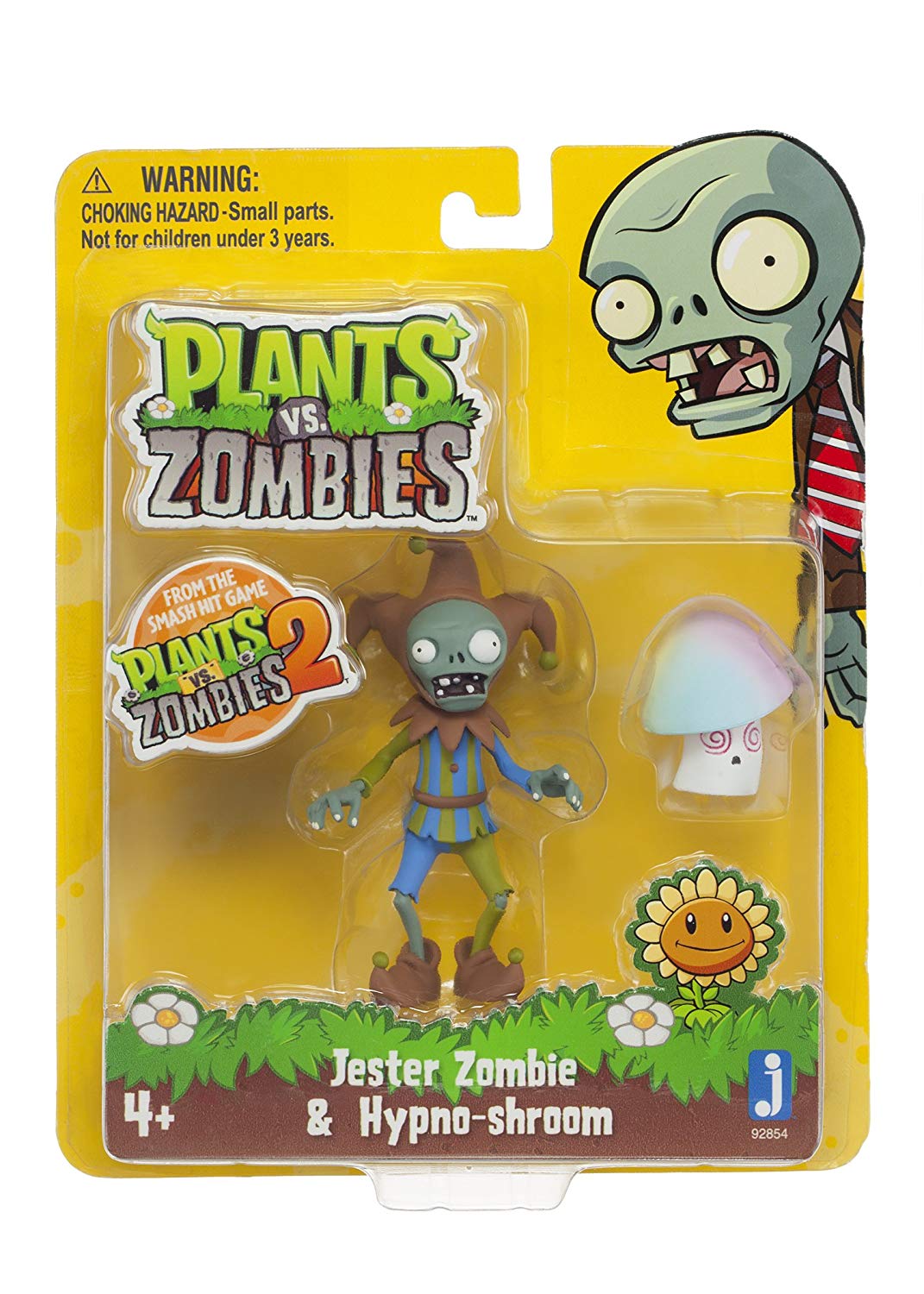 Plants vs Zombies 3" Jester Zombie with Hypnoshroom Action Figure