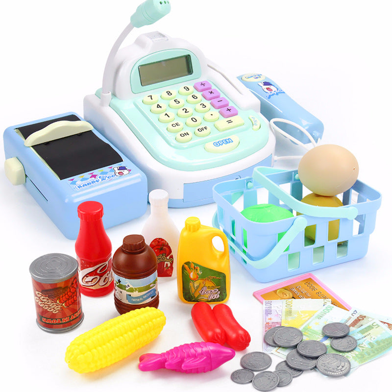 Children register _ shopping basket supermarket cash register baby girl simulation