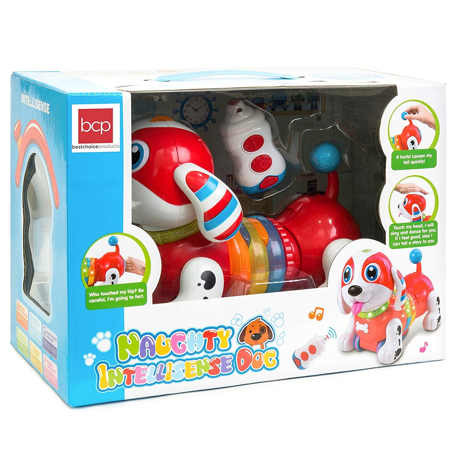 Kids Interactive Dancing RC Robotic Toy Dog w/ Music, Lights, Catchphrases, Touch Responsive