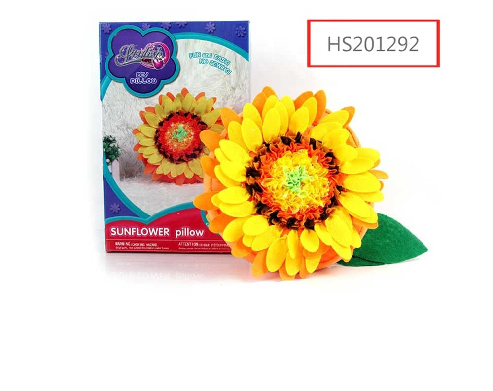 HS201290, HUWSIN toy, DIY Sunflower pillow DIY toy