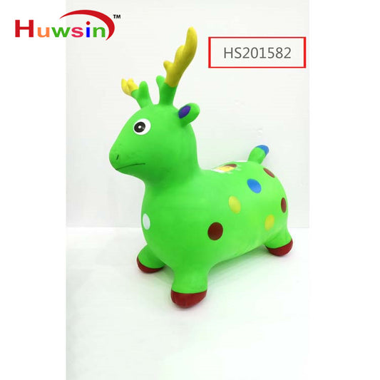 HS201582, Yawltoys, PVC Deer bouncy hopper farm animal inflatable ride-on toy, Educational toy