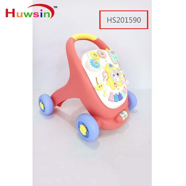 HS201590, Yawltoys, baby walker with music, Handcart baby learning toy