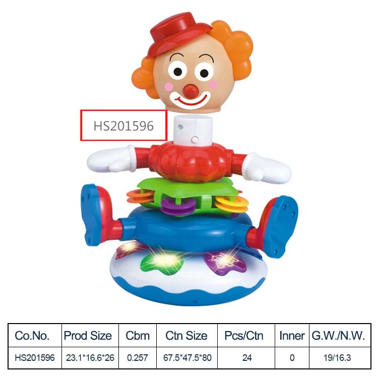 HS201596, Yawltoys, Wholesale Colorful Promotion Gifts clown Plastic Toy
