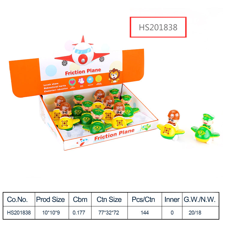 HS201838, Yawltoys,New Design Funny Cartoon Plane Toys Cheap Plastic Toys for baby