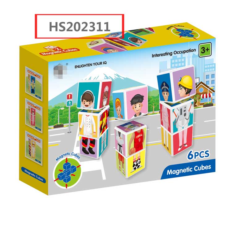 HS202311, Yawltoys, Magnetic magic cube,magnetic building block,6pcs, Educational toy