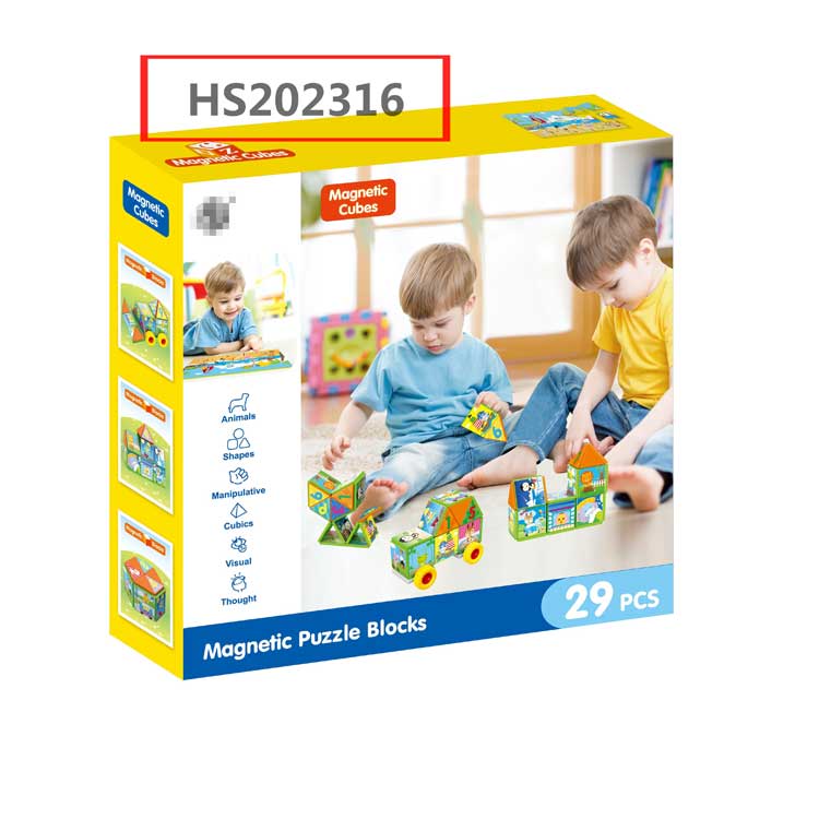 HS202316, Yawltoys, Educational toy, Magnetic building block,29pcs