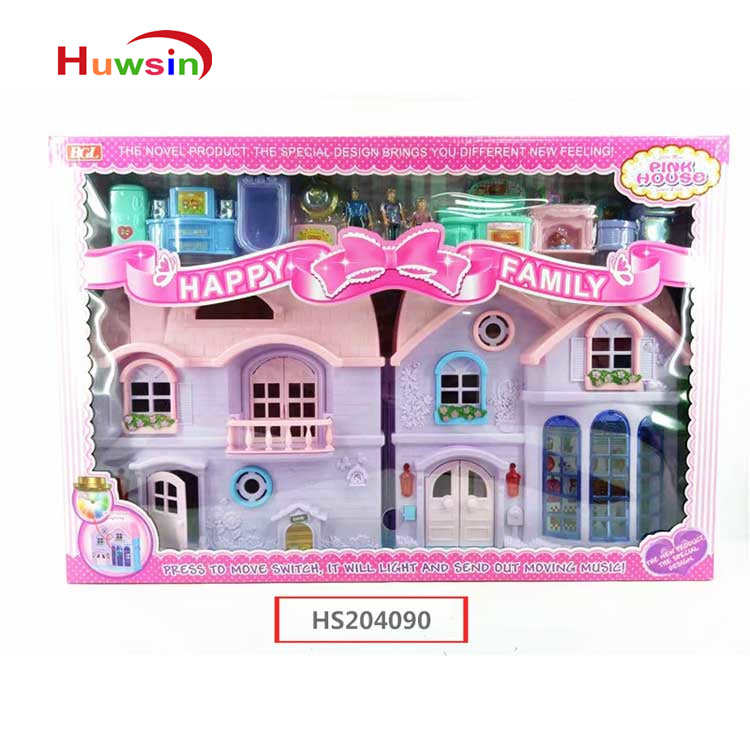 HS204090, Yawltoys, Pink house, Happy famili, Furniture set,Girl toy