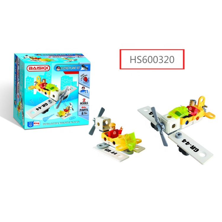 HS600320, Yawltoys, Factory Price Plastic Airplane block for kids DIY