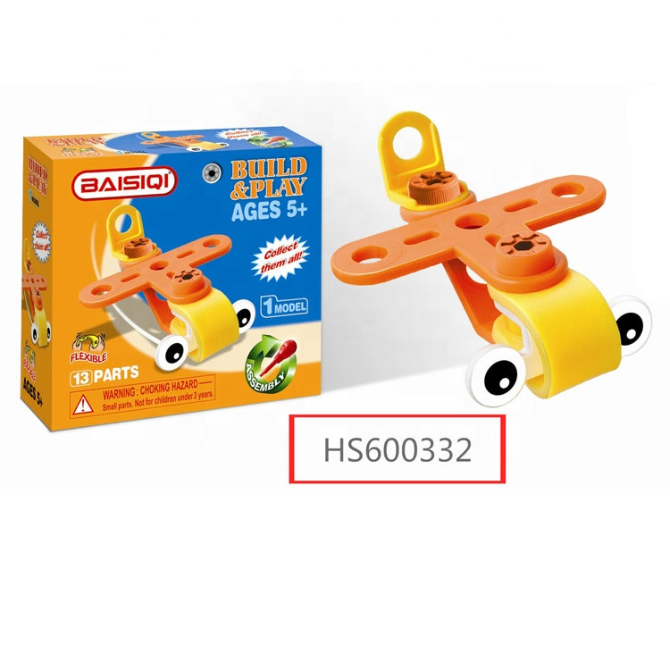 HS600332, Yawltoys, Promotional Mini Airplane Building DIY Toy For Child