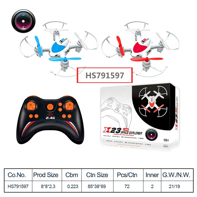 HS791597,Yawltoys ,2.4G Mini plastic RC drone quadcopter