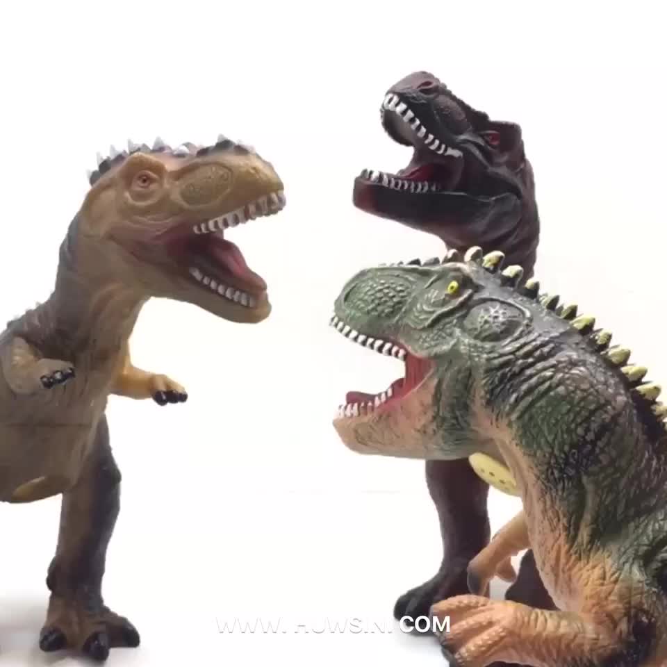 Hot sale dinosaur soft rubber toys for kids with multi use, Educational toy, Huwsin toys