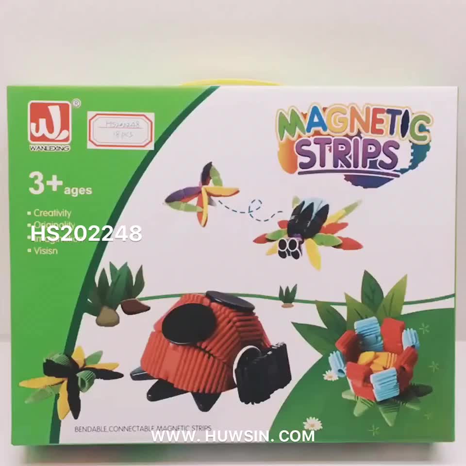 Flexible magnetic building block, 48pcs, Educational toy, Huwsin Toys