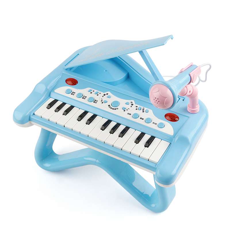 Children's simulation multi-function electronic piano, light music, microphone, microphone, 1-3 year old male and female piano toys