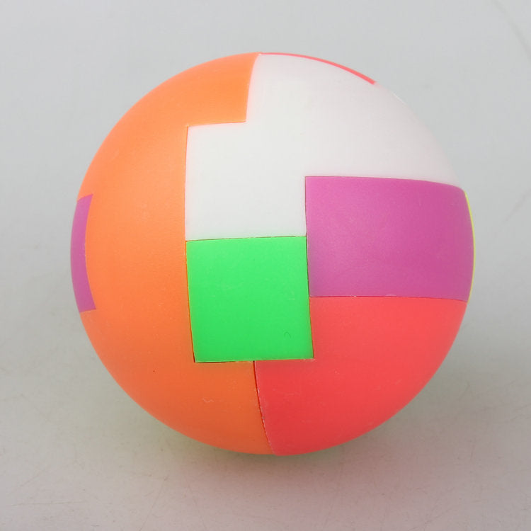 2017 New 5cm Colorful Ball Shape Kong Ming Lock Luban Ball Assembled Magic Cube Brain Teaser Educational Toys