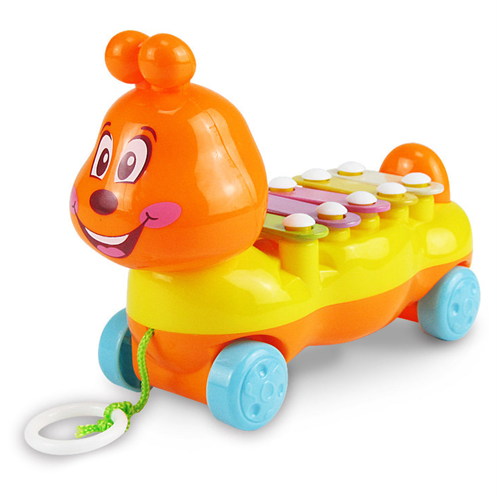 Musical Instrument Cartoon Animal Toy Caterpillar Glockenspiel Baby Kids Baby Birthday Gift 5 Scales Music Toy Drawable Toy