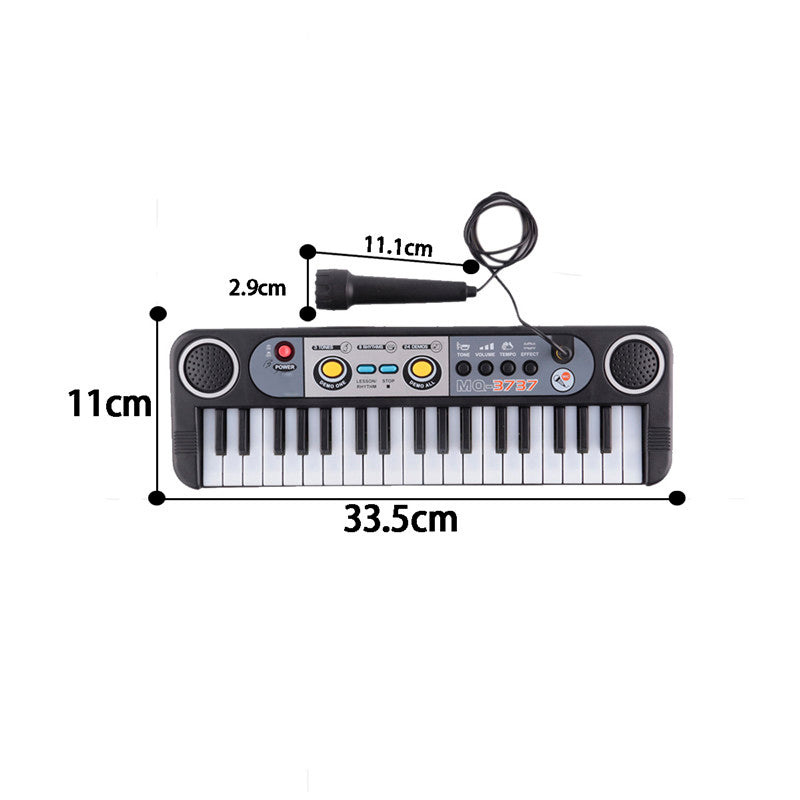 Musical Instruments Gifts Mini 37 Keys Electone Keyboard Toys With Microphone Learning Educational Toys For Children Beginners