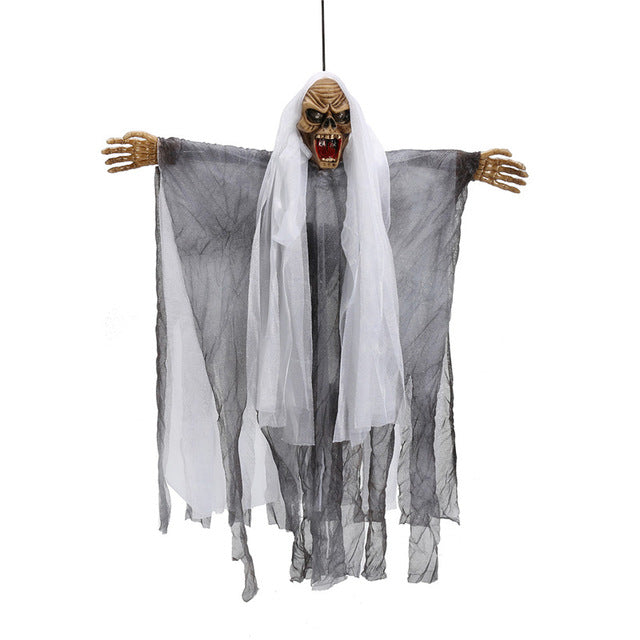 Halloween Voice Control Halloween Door Decoration  Gags & Practical Jokes ToysHanging Ghost Creepy Haunted House Props Toys