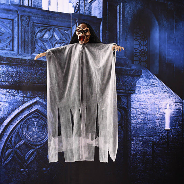 Halloween Voice Control Halloween Door Decoration  Gags & Practical Jokes ToysHanging Ghost Creepy Haunted House Props Toys