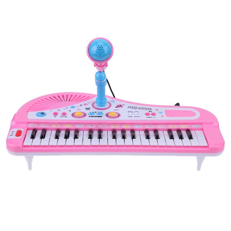 Multifunction 37 Keys Electronic Piano Kids Musical Toy with Recharged Mic Children Keyboard Musical Instrument Learning Toys