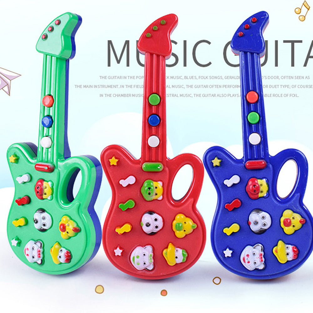 Color Random Cute Cartoon Guitar Animal Electronic Guitar Toy Nursery Rhyme Music Children Baby Gift Toy Guitar  Instrument