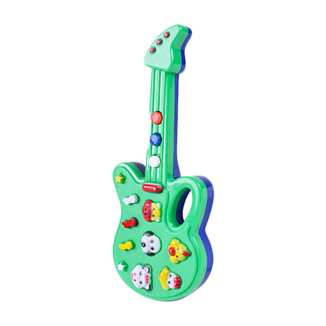Color Random Cute Cartoon Guitar Animal Electronic Guitar Toy Nursery Rhyme Music Children Baby Gift Toy Guitar  Instrument