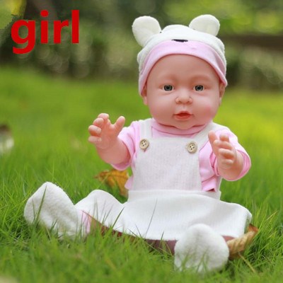 41CM Baby Kids Reborn Baby Doll Soft Vinyl Silicone Lifelike Sound Laugh Cry Newborn Baby Toy for Boys Girls Birthday Gift