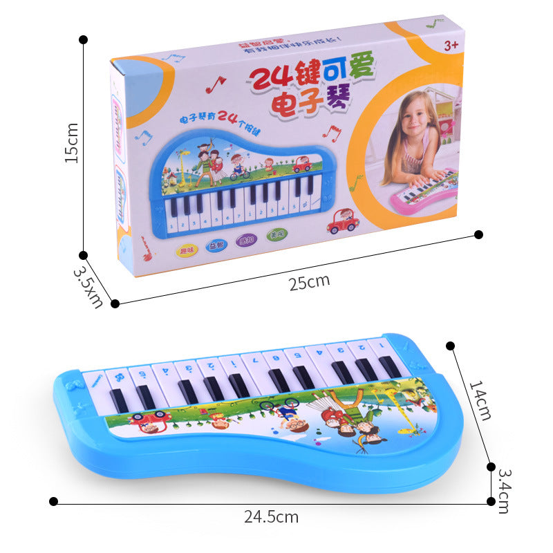 Children Cartoon 24 Key Music Electronic Piano Keyboard Education Toys Electric Simulation Piano Toys Wholesale Free Shopping