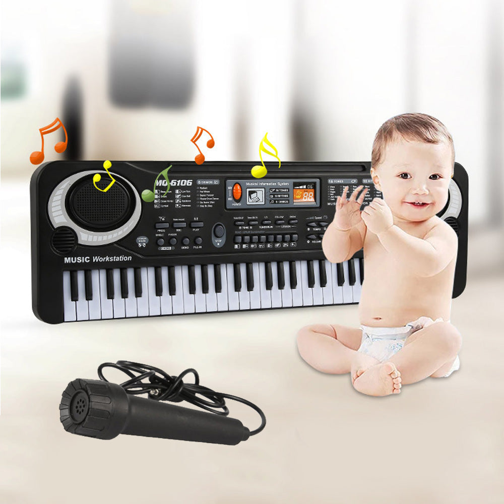 ToyBus 61 Keys Digital Electronic Piano Toy Keyboard Electric Piano with Charger Microphone Musicial Toy for Boys Girls Gifts