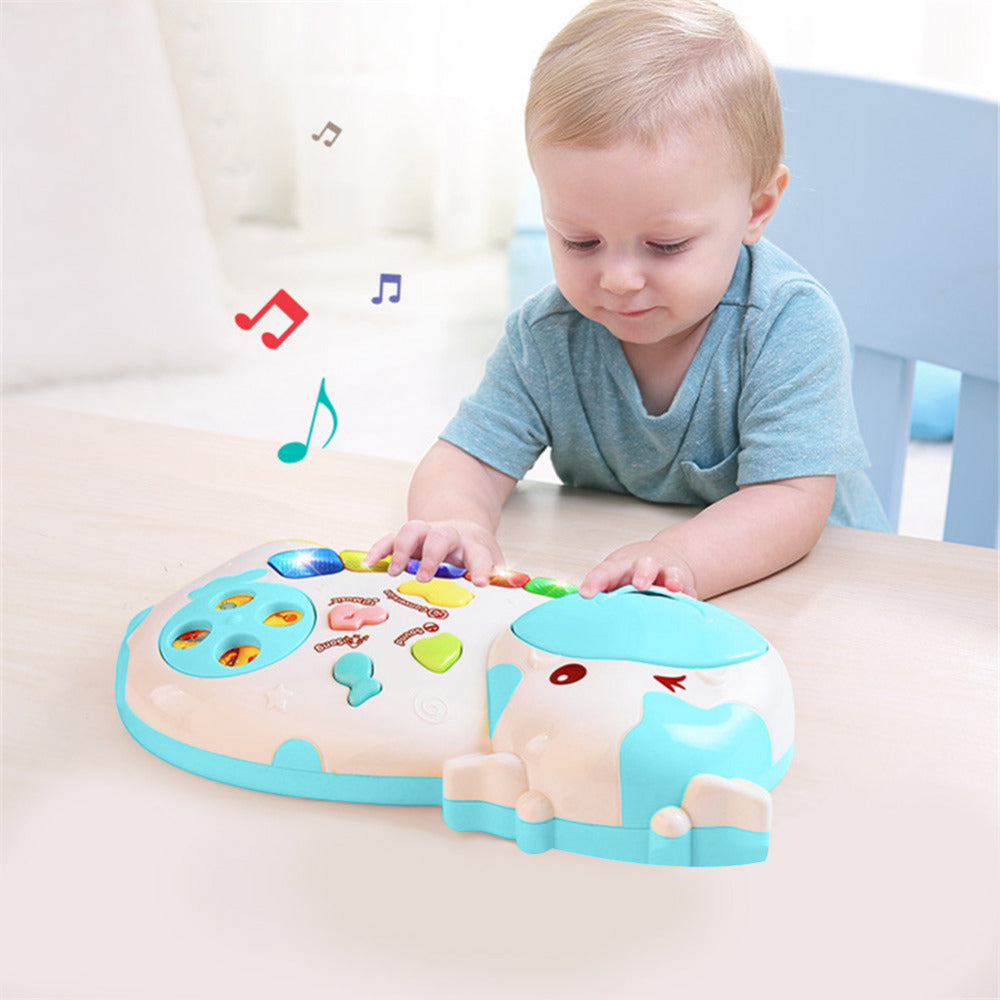 Cute cartoon animal shape Educational Toys For Children Electronic Piano Lighting Zoology Musical Instruments Electronic Organ